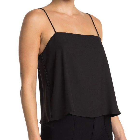 NWOT Club Monaco Elyne Button Side Cami BLACK - SIZE M - Picture 7 of 9